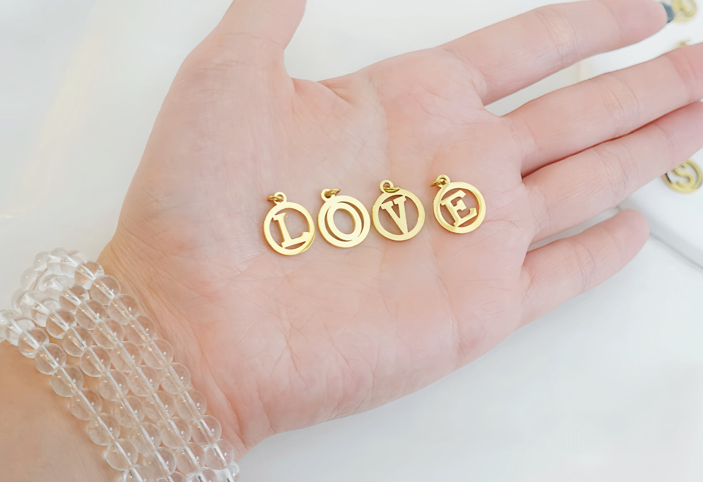 18K Gold Stainless steel Personalized Letter & Zodiac Necklace