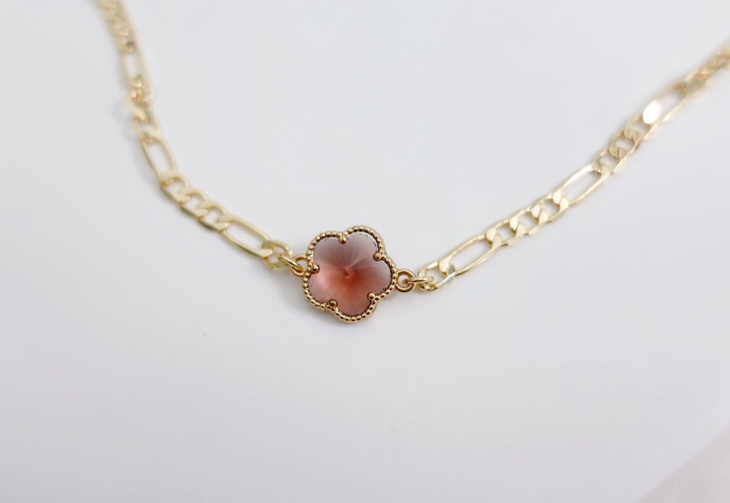 Lucky Charm Five-Petaled Flower Motif Bracelet