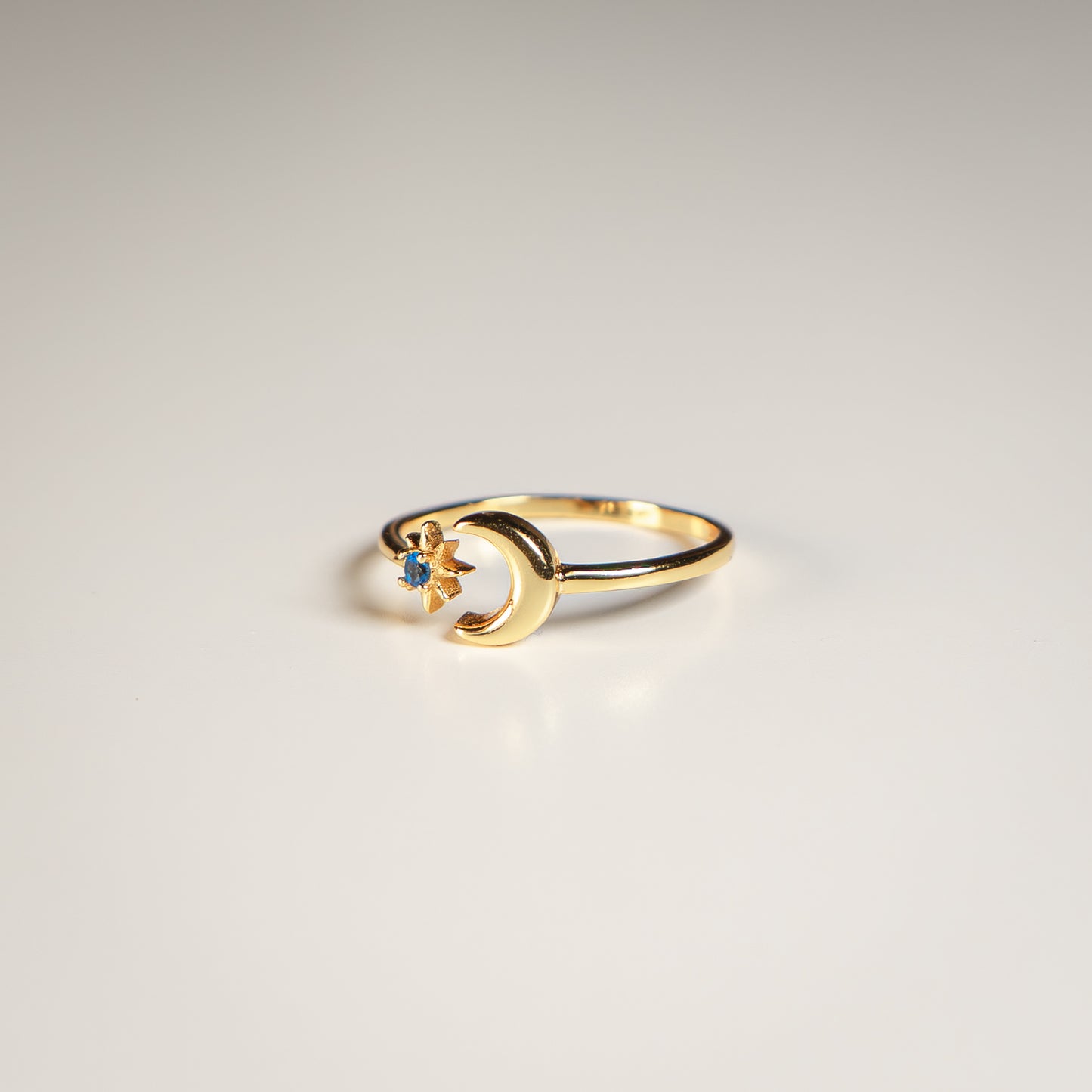 Moon and Flower Ring