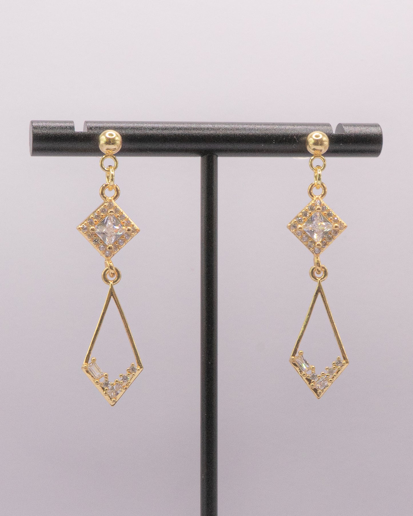 Angular Diamond Earrings