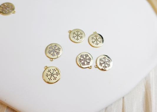 Snowflake Coin Charm