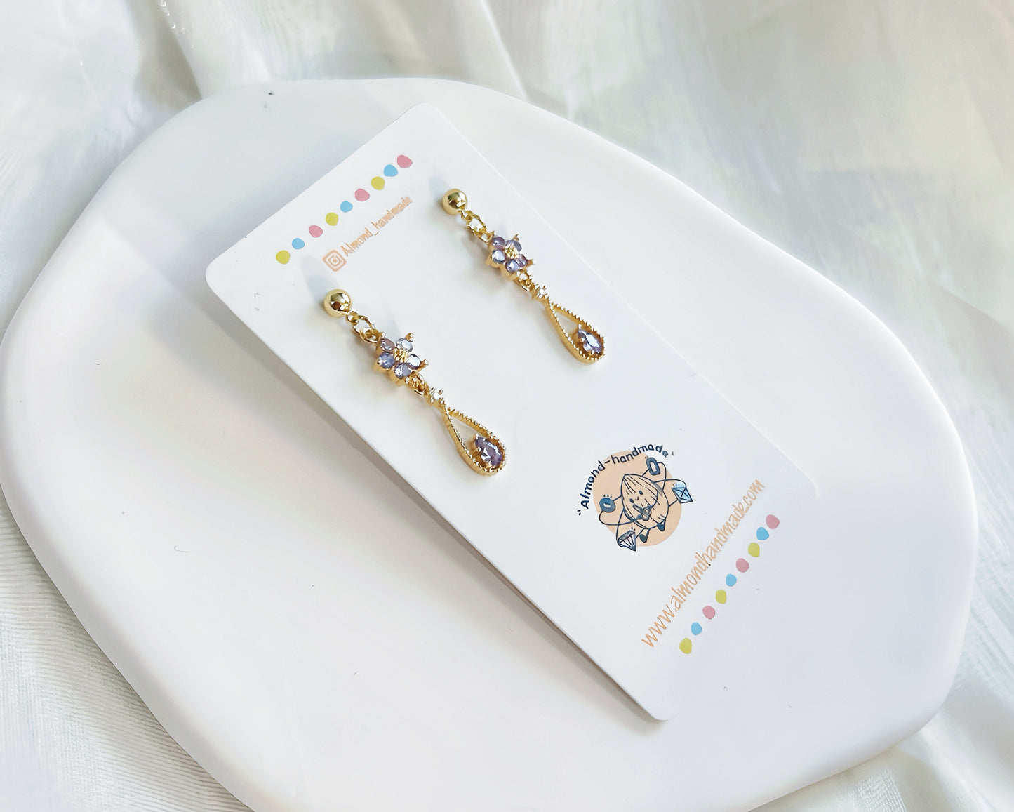 Princess Diamond Earrings Water-Drop