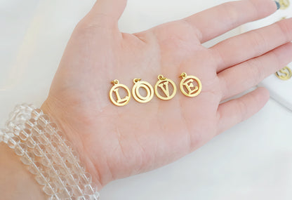 18K Gold Stainless steel Personalized Letter & Zodiac Necklace