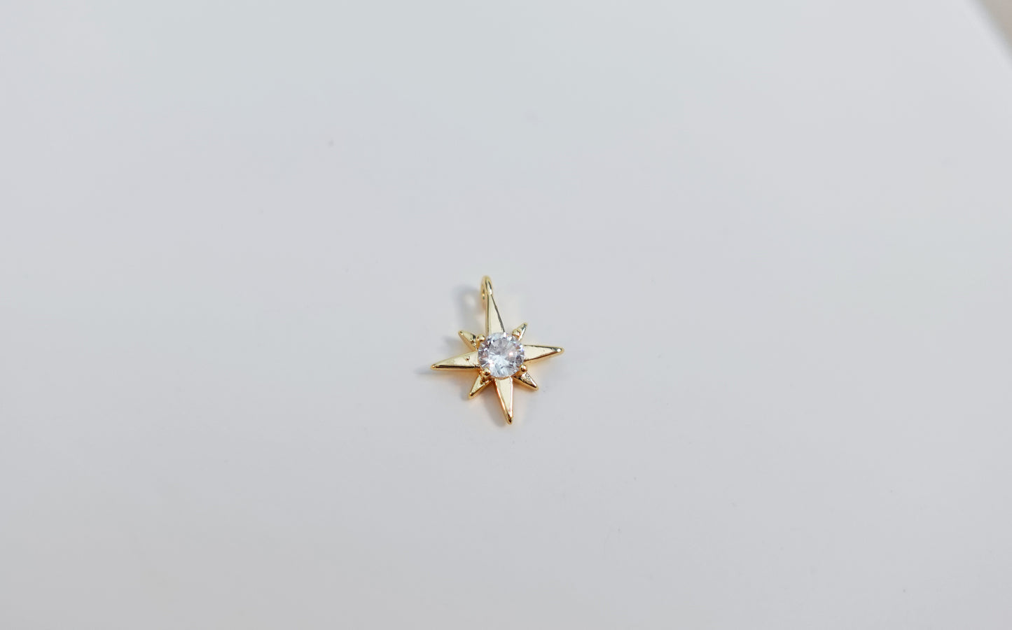 Mini zircon stone Hexagram charm