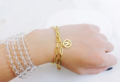 18K Gold Stainless steel Personalized Letter & Zodiac Necklace