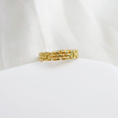 Adjustable Stainless steel Interwoven Chain Ring