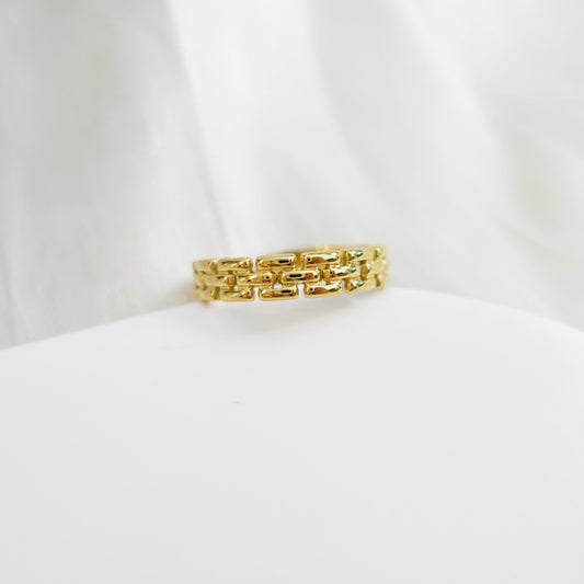Adjustable Stainless steel Interwoven Chain Ring