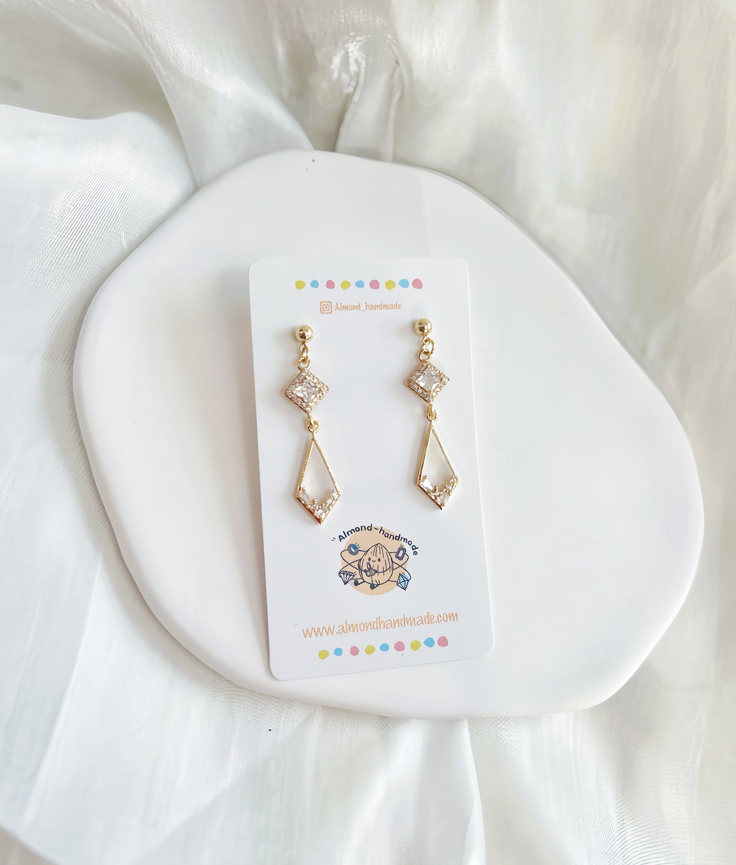 Princess Diamond Drop Earrings Square