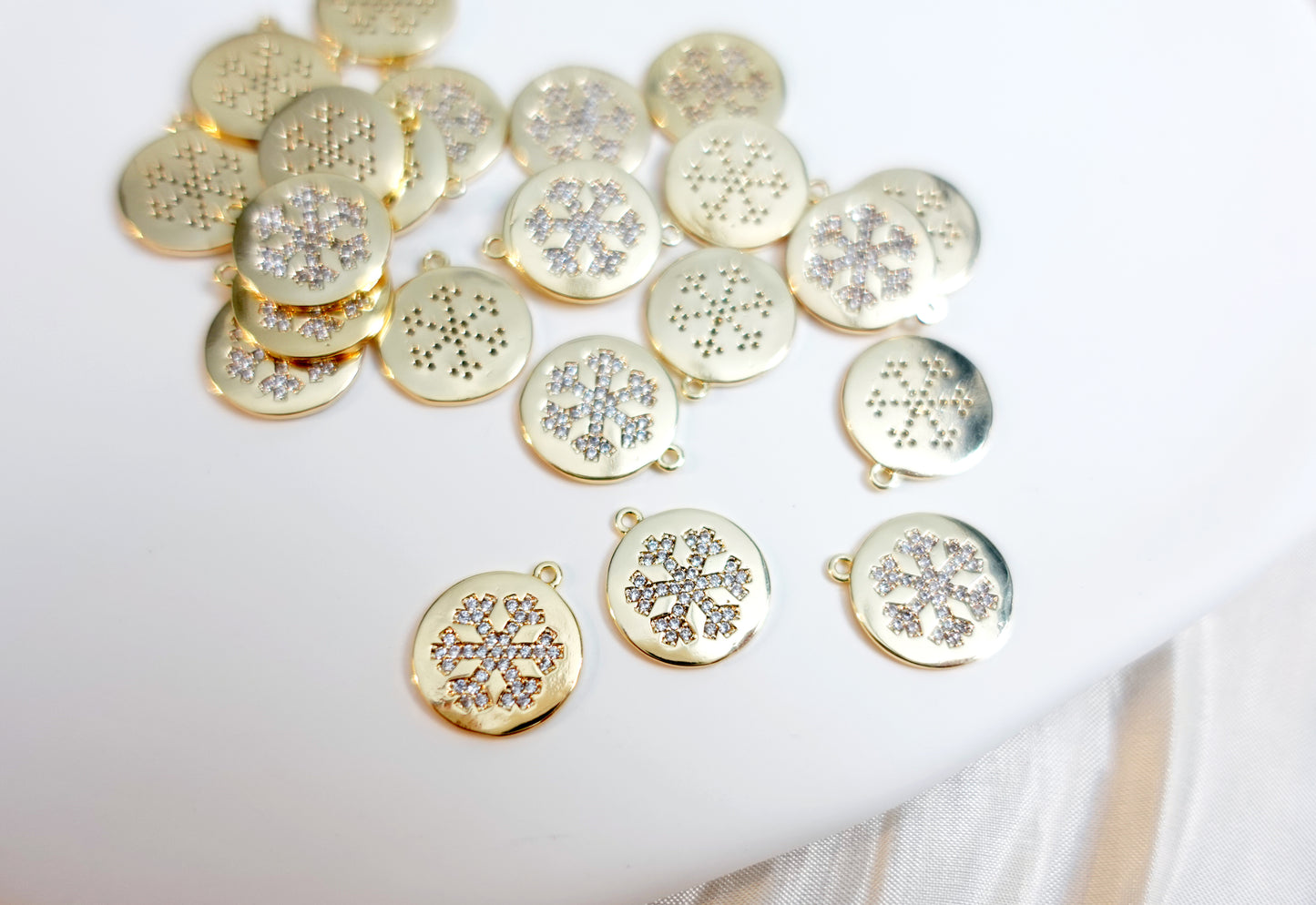 Snowflake Coin Charm