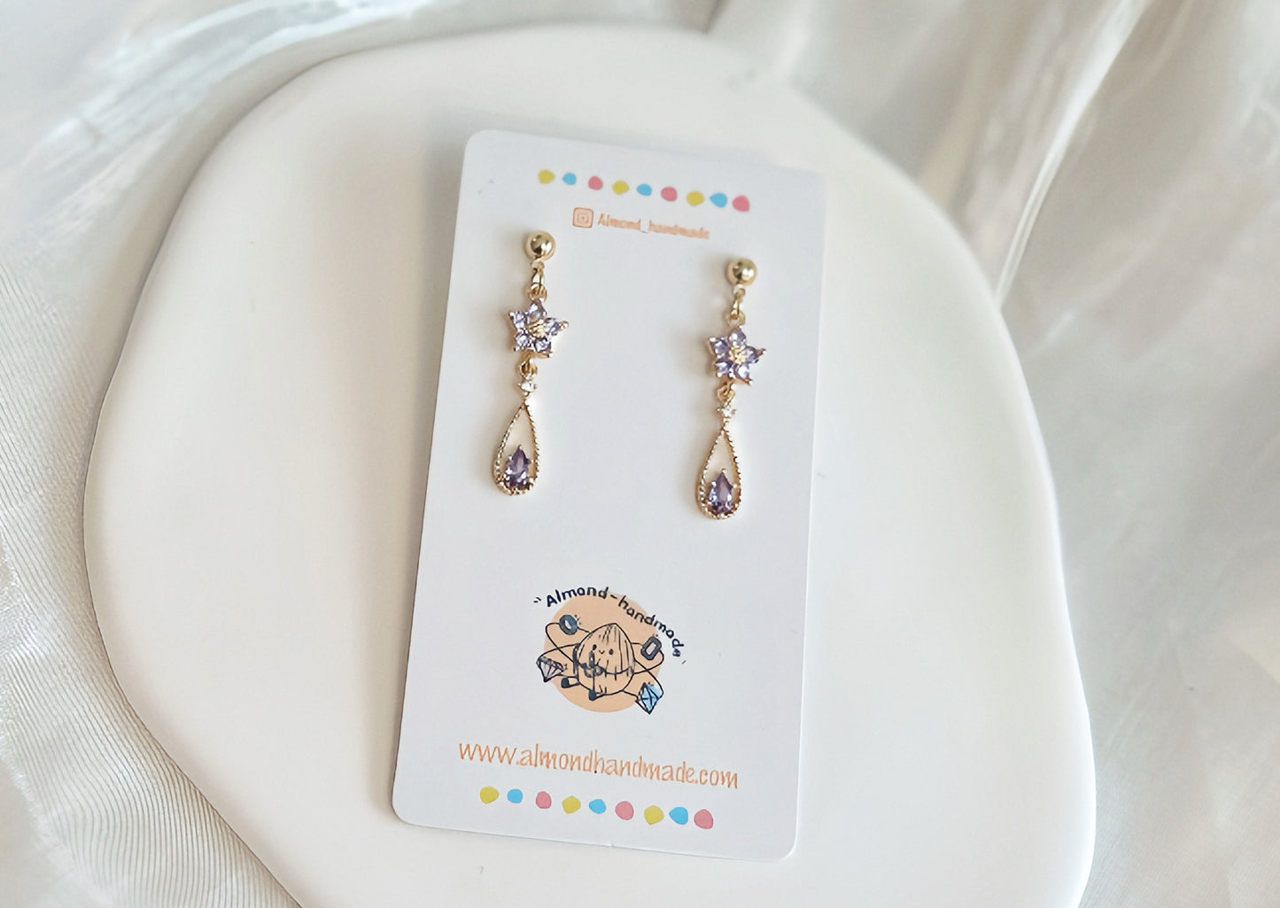 Princess Diamond Earrings Water-Drop