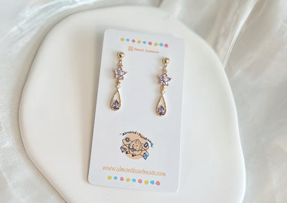 Princess Diamond Earrings Water-Drop