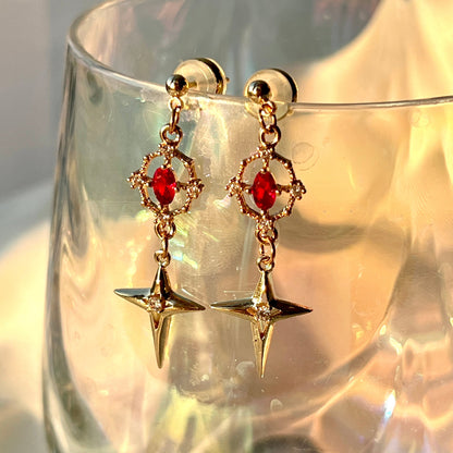 Handmade Earrings/Vintage-Style Zircon Earrings/14k Gold Shape Vintage Mesh/Gold Necklace Stainless Steel Waterproof Anti tarnish Gold Jewelry/Microset/Zircon Gemstones/Diamond Earrings/ Heart Jewelry/ Princess Collection/ Anniversary Gift/ good luck gifts/gift for her