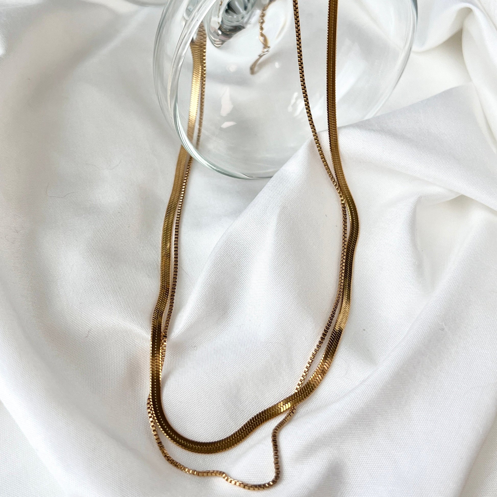 Handmade Necklace/Stainless steal Minimalism Gold Necklace/Vintage-Style Bracalet/Gold Shape Vintage Mesh/Gold Bracalet Stainless Steel Waterproof Anti tarnish Gold Jewelry/Anniversary Gift/ good luck gifts/gift for her/