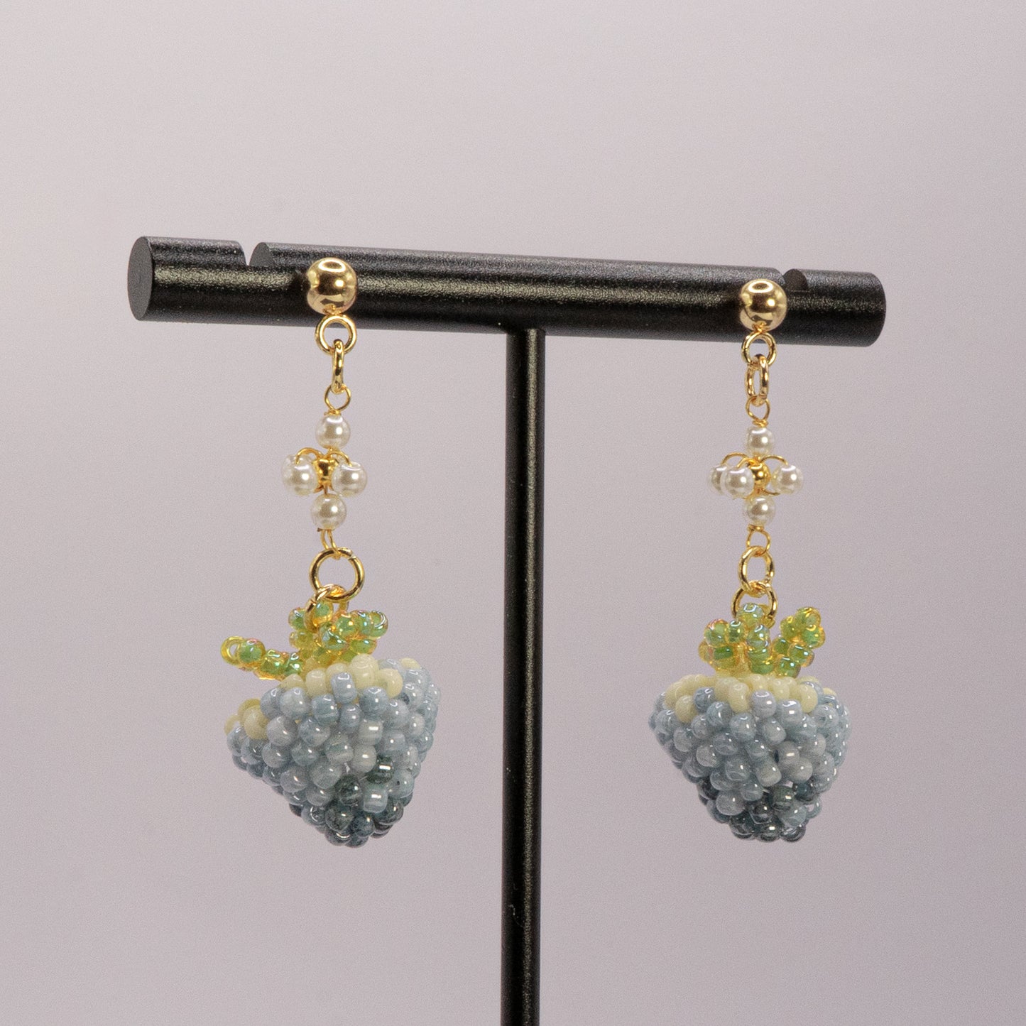 Blue Strawberry Earrings