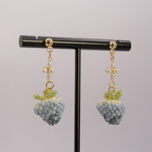 Blue Strawberry Earrings