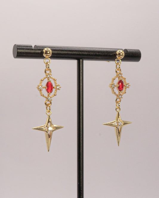 Red Diamond Earrings