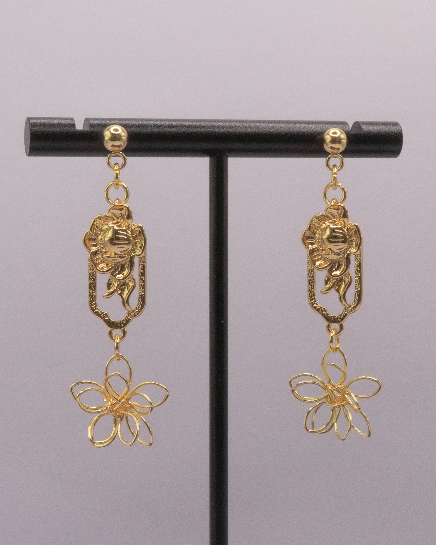 Gold-plated Plaque Earrings