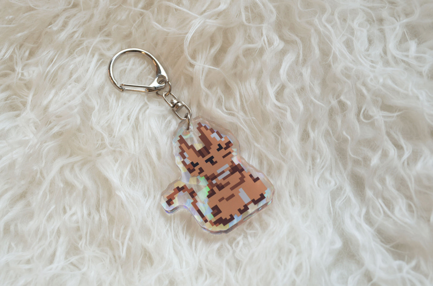 Pixel cat and dog Acrylic Charm