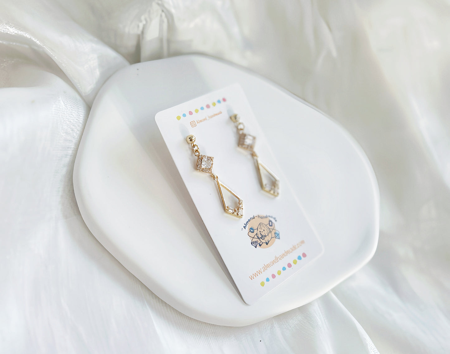 Princess Diamond Drop Earrings Square