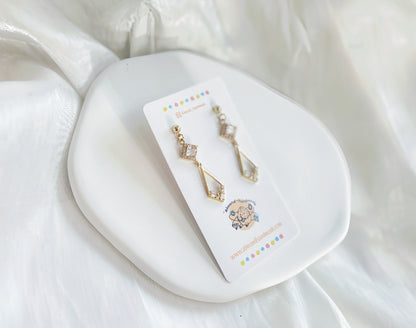 Princess Diamond Drop Earrings Square