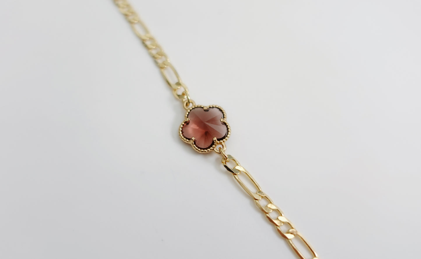 Lucky Charm Five-Petaled Flower Motif Bracelet