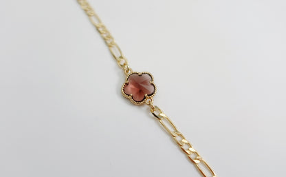 Lucky Charm Five-Petaled Flower Motif Bracelet