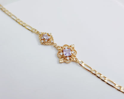 Purple Dream Dimond Motif Bracelet