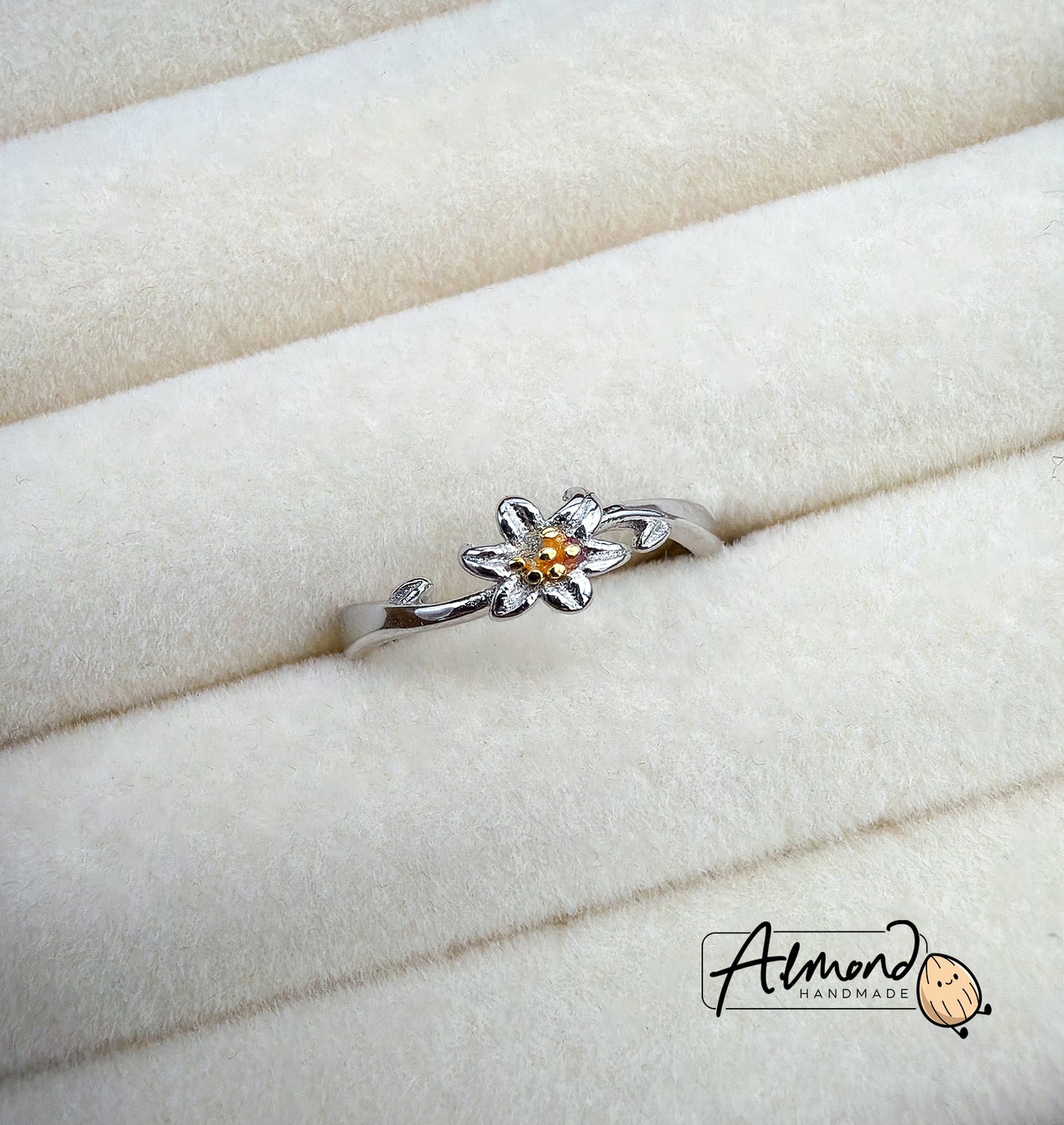 925 Sterling Silver Dainty Lily Flower Ring