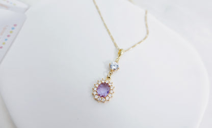 Purple Dream Double-Dimond Necklace