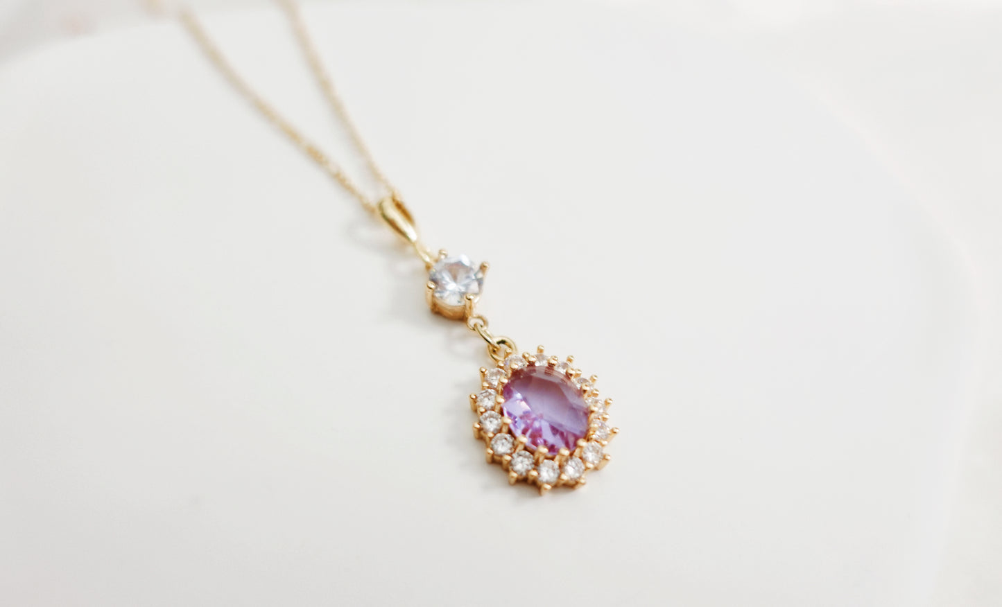 Purple Dream Double-Dimond Necklace