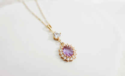 Purple Dream Double-Dimond Necklace