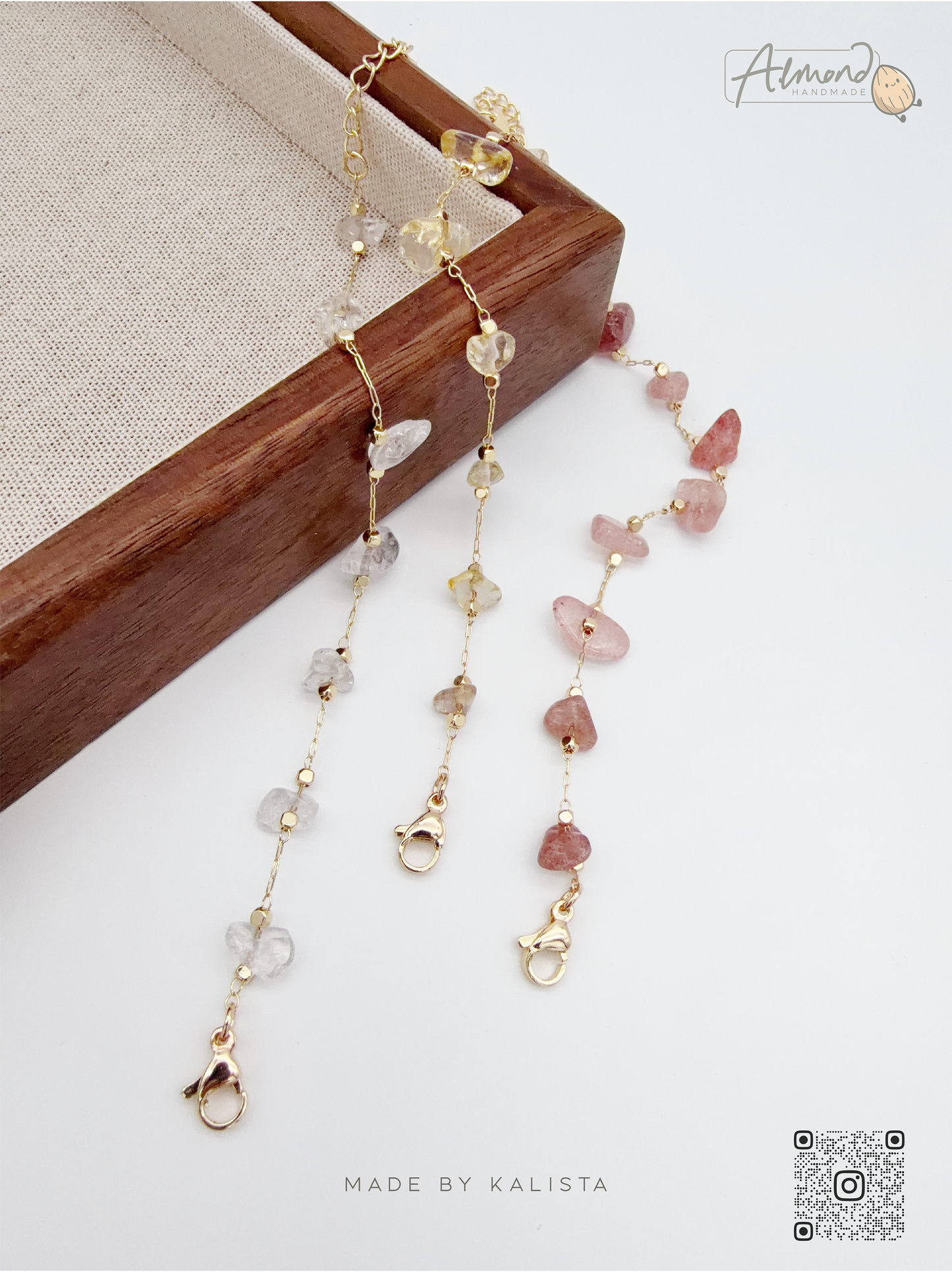 Healing Harmony Natural Crystal Chip Bracelet