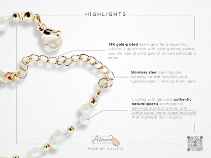Stainless Steel Handmade Serene Entwined Freshwater Pearl Bracelet