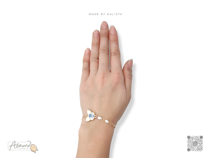 Evil Eye Protection | Guardian’s Gaze Pearl Bracelet