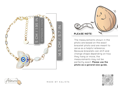 Evil Eye Protection | Guardian’s Gaze Pearl Bracelet