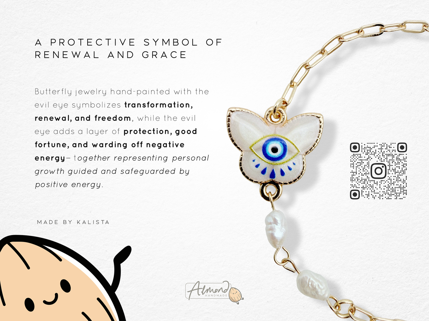 Evil Eye Protection | Guardian’s Gaze Pearl Bracelet