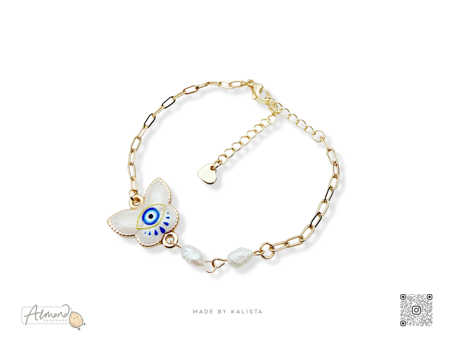 Evil Eye Protection | Guardian’s Gaze Pearl Bracelet