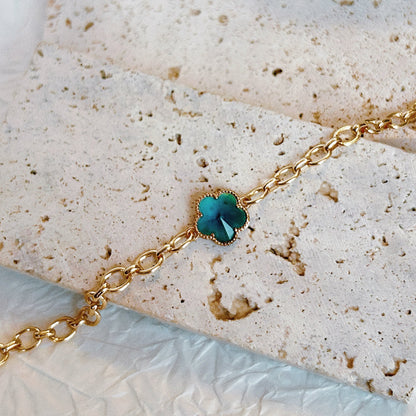 Handmade Bracelet/Vintage-Style Zircon Bracelet/14k Gold Shape Vintage Mesh Bracelet/Gold Bracelet Stainless Steel Waterproof Anti tarnish Gold Jewelry/good luck gifts/gift for her