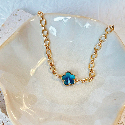 Handmade Bracelet/Vintage-Style Zircon Bracelet/14k Gold Shape Vintage Mesh Bracelet/Gold Bracelet Stainless Steel Waterproof Anti tarnish Gold Jewelry/good luck gifts/gift for her