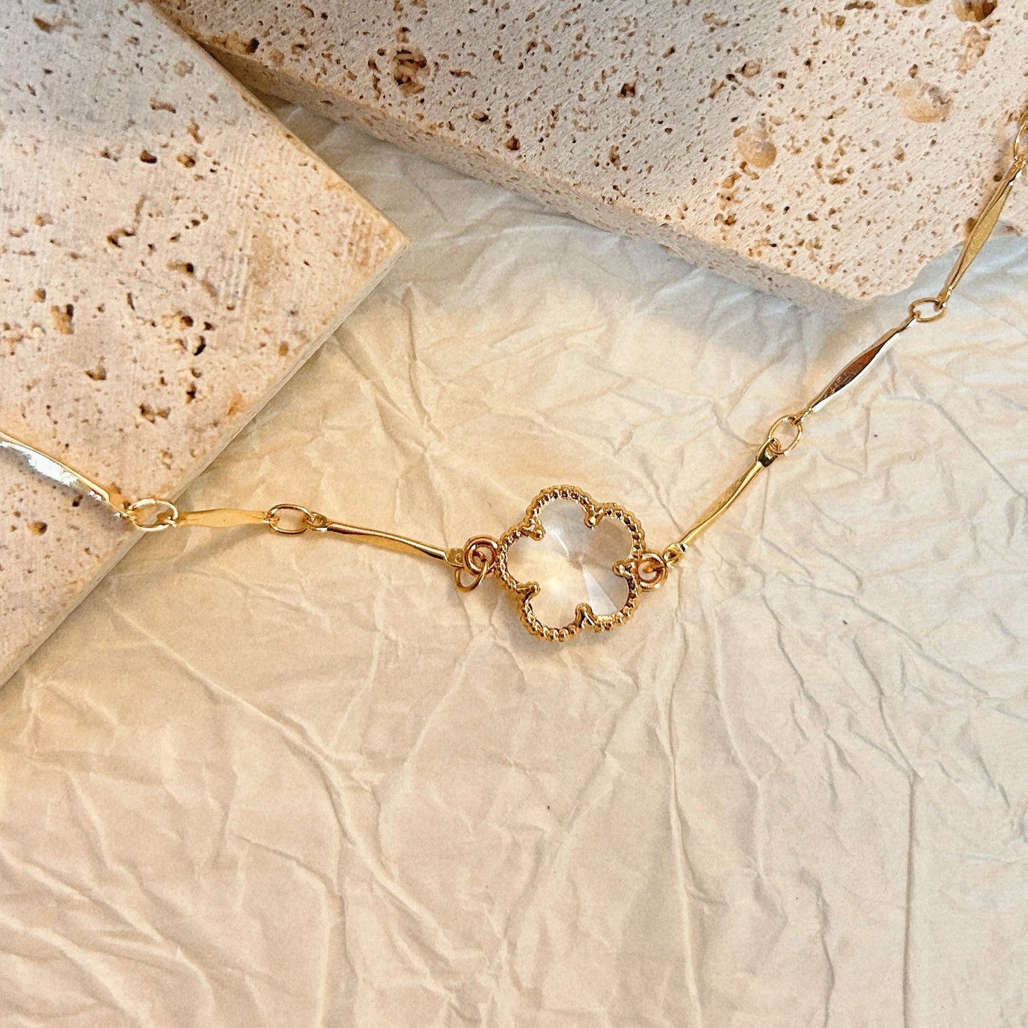 Handmade Bracelet/Vintage-Style Zircon Bracelet/14k Gold Shape Vintage Mesh Bracelet/Gold Bracelet Stainless Steel Waterproof Anti tarnish Gold Jewelry/good luck gifts/gift for her