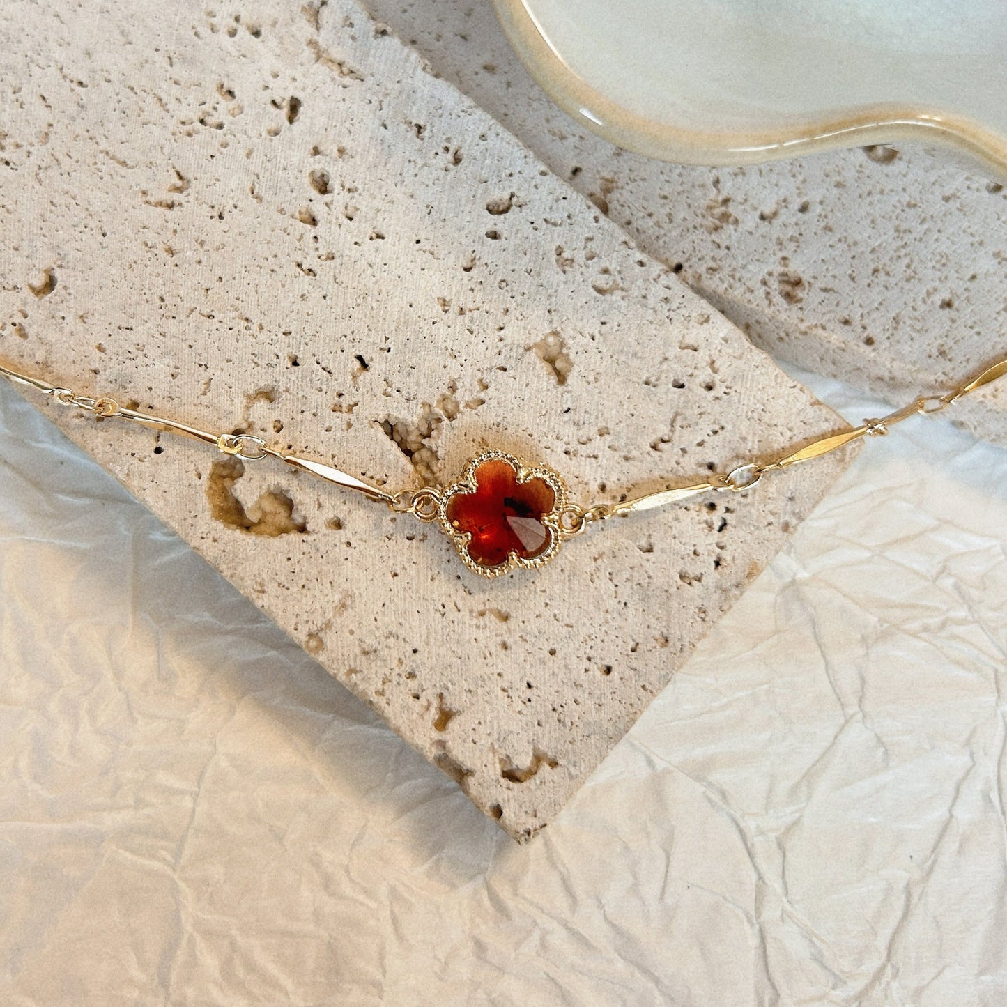 Handmade Bracelet/Vintage-Style Zircon Bracelet/14k Gold Shape Vintage Mesh Bracelet/Gold Bracelet Stainless Steel Waterproof Anti tarnish Gold Jewelry/good luck gifts/gift for her