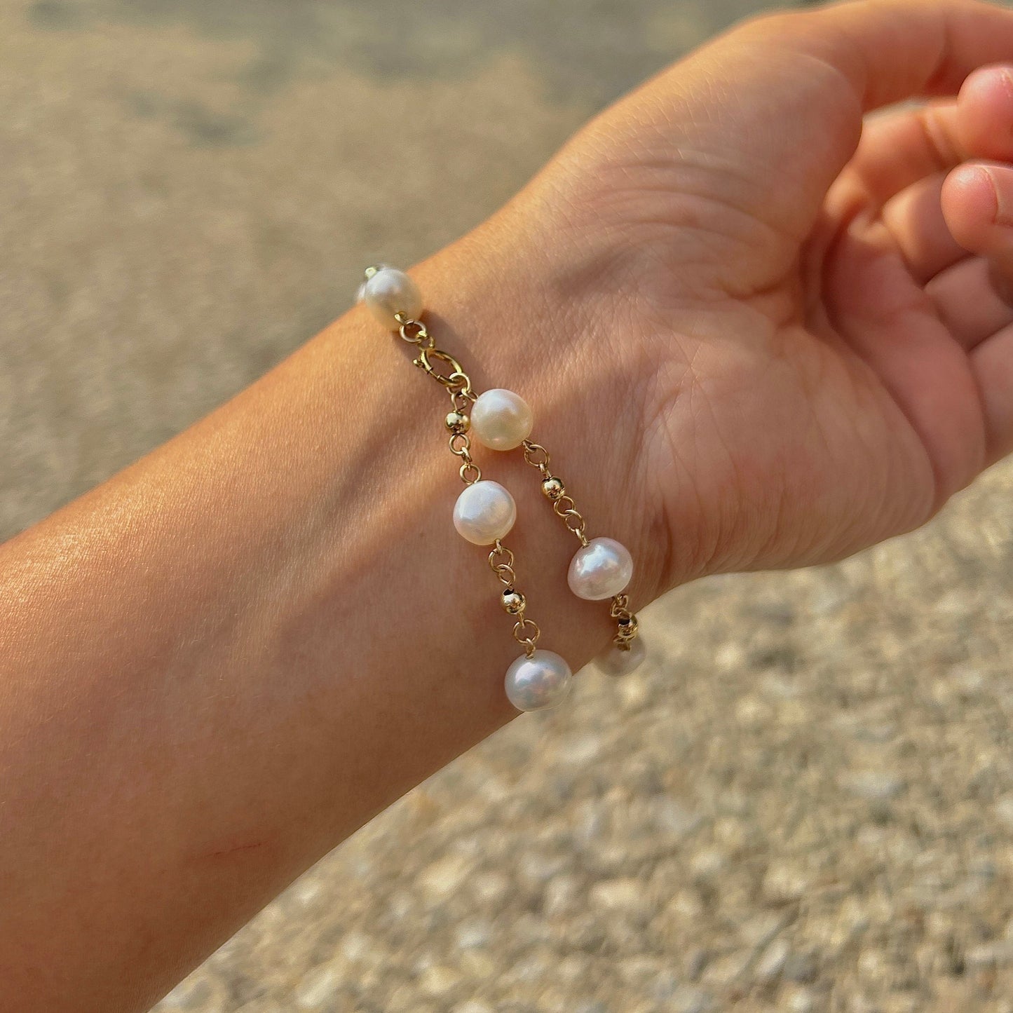 Handmade Natural Freshwater Pearl Bracelet/Genuine Pearl Bracelet/Dainty Pearl Bracelet Twisted Pearl/ Beaded Pearl/Bridesmaid gift/Real pearl Bracelet/Gift for her