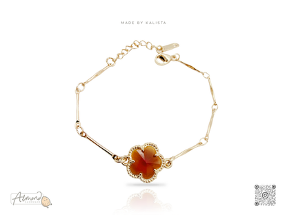Lucky Charm Five-Petaled Flower Motif Bracelet