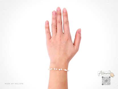 Stainless Steel Handmade Serene Entwined Freshwater Pearl Bracelet