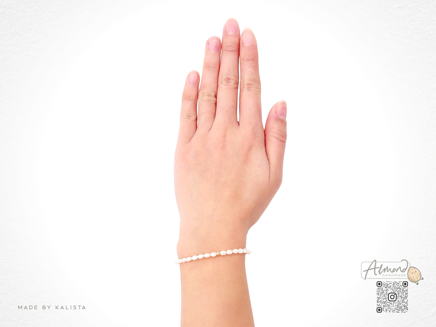 Stainless Steel Aurora Minimalist Pearl Bracelet Handcrafted Freshwater Pearls