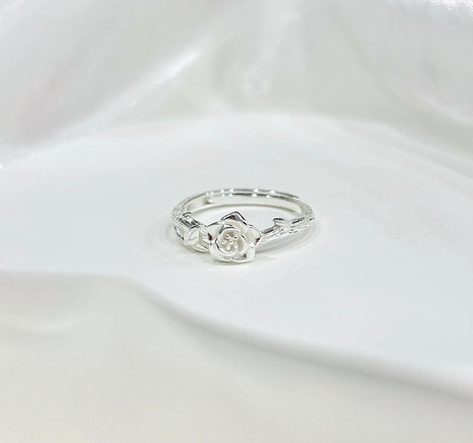 Adjustable Silver Blossom of Dawn Ring